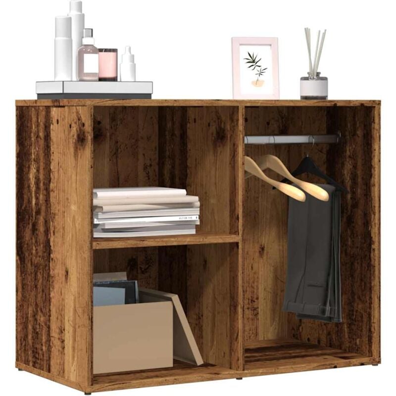 foto del prodotto vidaxl armadietto per cosmetici legno antico 80x40x65 cm in truciolato