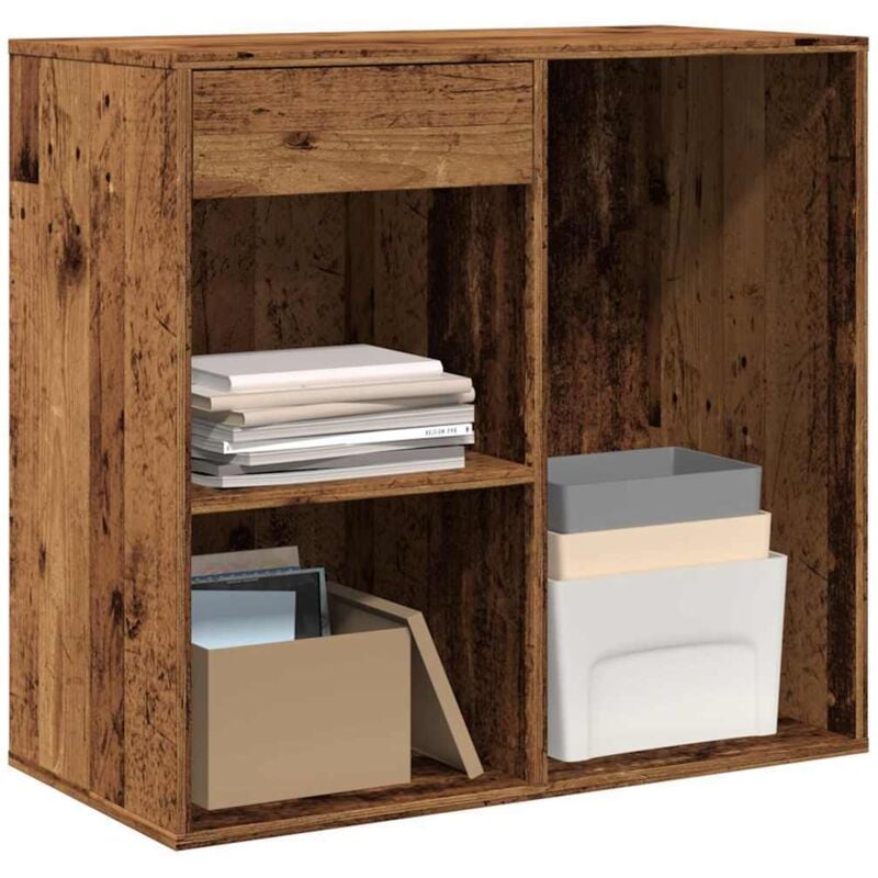 foto del prodotto vidaxl - armadietto per cosmetici legno antico 80x40x75 cm in truciolato