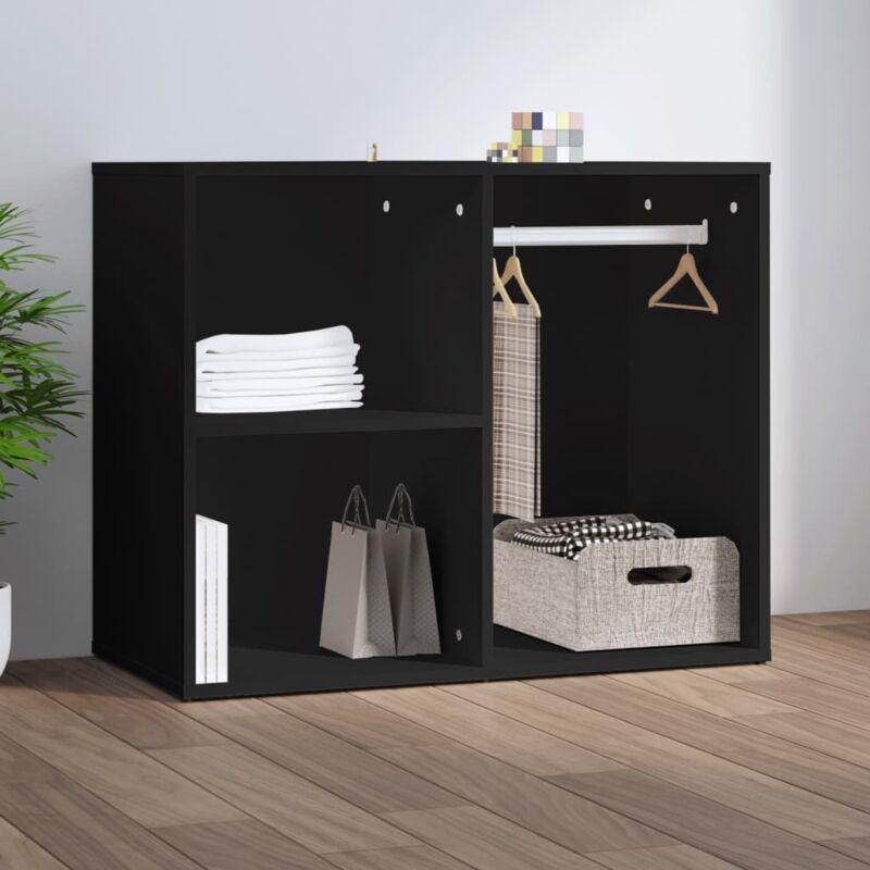 foto del prodotto vidaxl armadietto per cosmetici nero 80x40x65 cm in legno multistrato