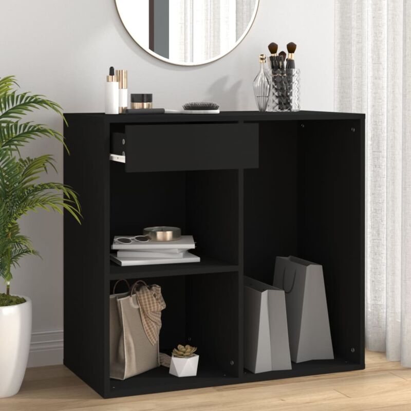 foto del prodotto vidaxl armadietto per cosmetici nero 80x40x75 cm in legno multistrato