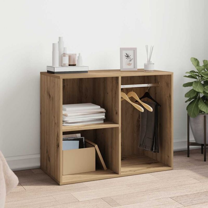 foto del prodotto vidaxl armadietto per cosmetici rovere artigianale 80x40x65 cm