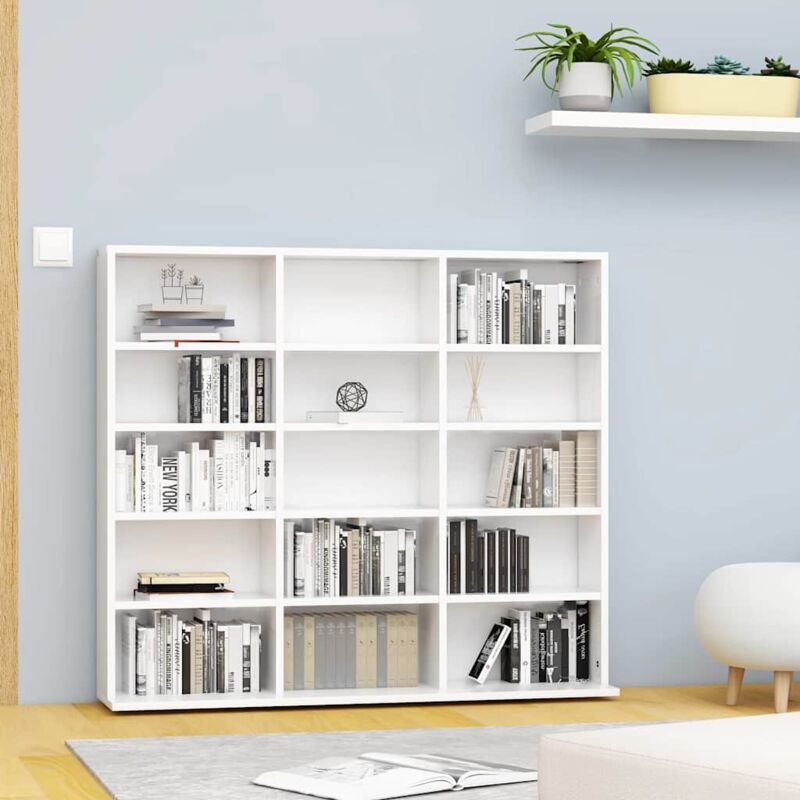 foto del prodotto vidaxl armadietto porta cd bianco 100x23x89,5 cm in legno multistrato