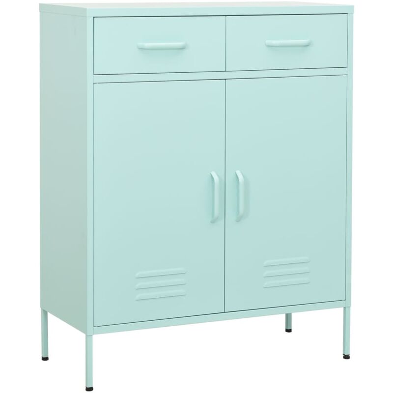 foto del prodotto vidaxl armadietto stile industrial con 2 cassetti e 2 ante vari colori colore menta