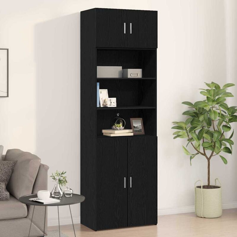 foto del prodotto vidaxl armadio a muro nero rovere 70x42,5x40 cm legno ingegnerizzato