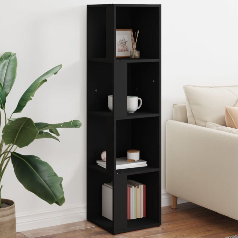 foto del prodotto vidaxl armadio angolare nero 33x33x132 cm in truciolato