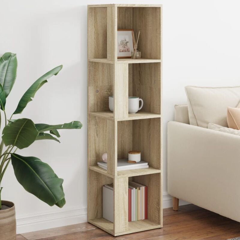 foto del prodotto vidaxl armadio angolare rovere sonoma 33x33x132 cm in truciolato