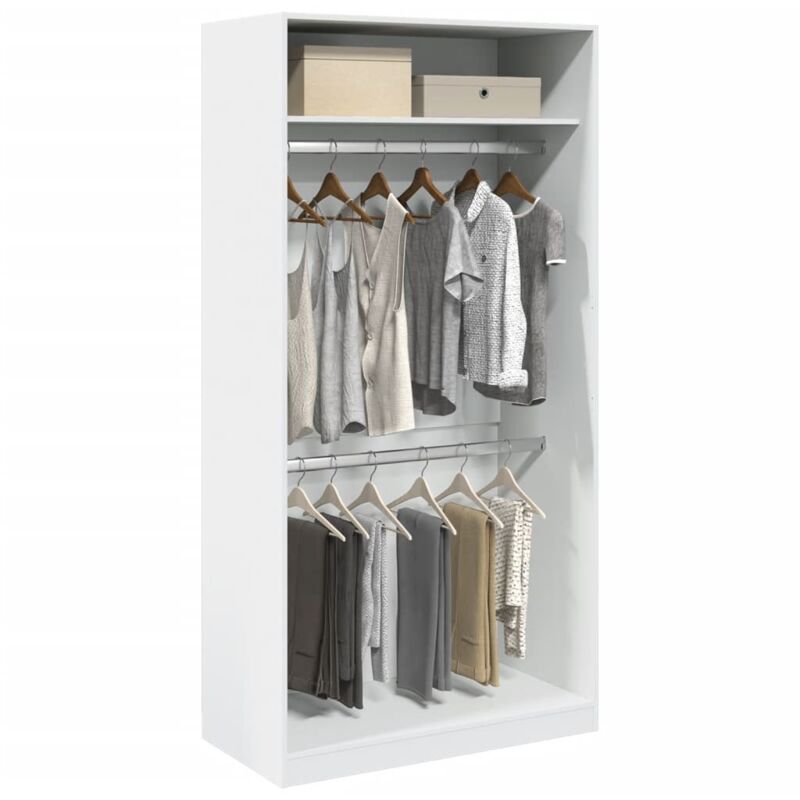 foto del prodotto vidaxl armadio bianco 100x50x200 cm in legno multistrato