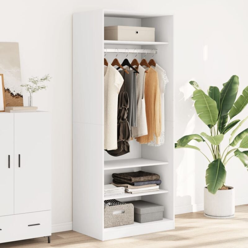 foto del prodotto vidaxl armadio bianco 80x50x200 cm in legno multistrato