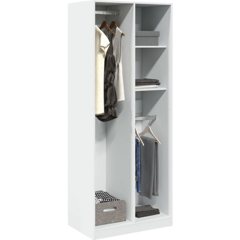 foto del prodotto vidaxl armadio bianco 80x50x200 cm in legno multistrato