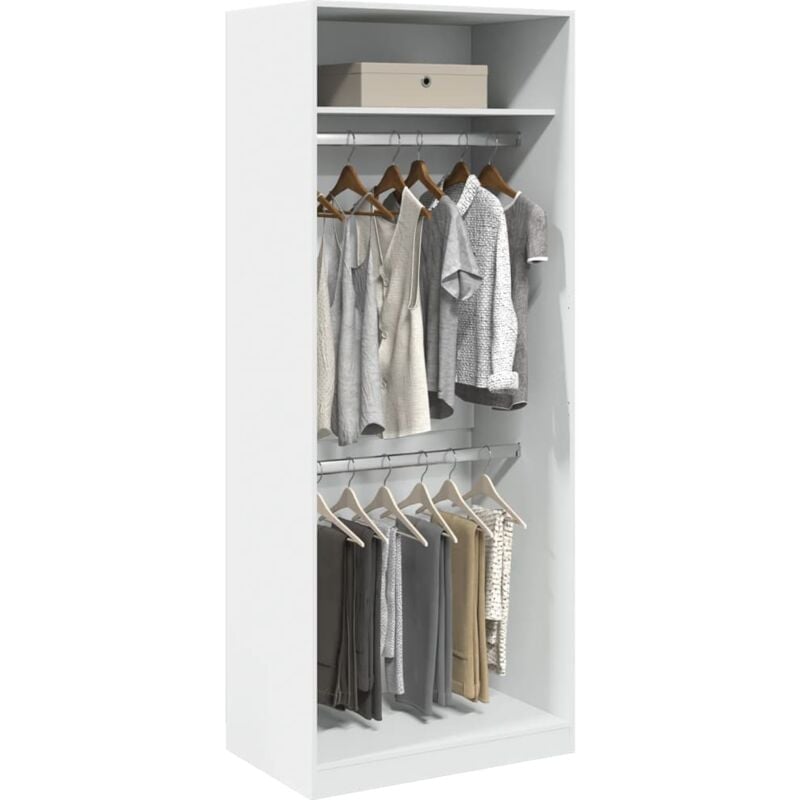 foto del prodotto vidaxl armadio bianco 80x50x200 cm in legno multistrato
