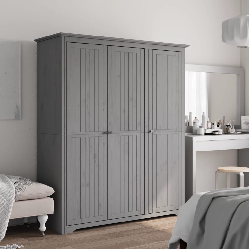 foto del prodotto vidaxl armadio bodo 146x53,5x173 cm in legno massello di pino grigio