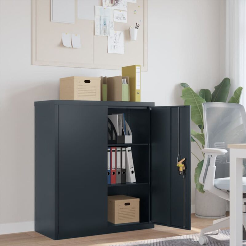 foto del prodotto vidaxl armadio classificatore antracite 90x40x105 cm in acciaio 225400