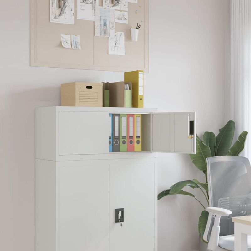 foto del prodotto vidaxl armadio classificatore grigio chiaro 90x40x40 cm in acciaio