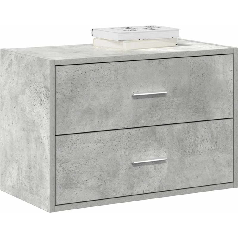 foto del prodotto vidaxl armadio con 2 cassetti grigio cemento 60x31x40 cm in truciolato