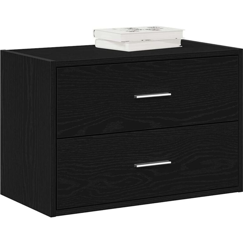 foto del prodotto vidaxl armadio con 2 cassetti rovere nero 60x31x40 cm in truciolato