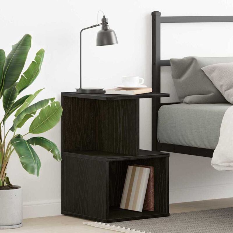 foto del prodotto vidaxl armadio da notte rovere nero 35 x 35 x 55 cm legno multistrato