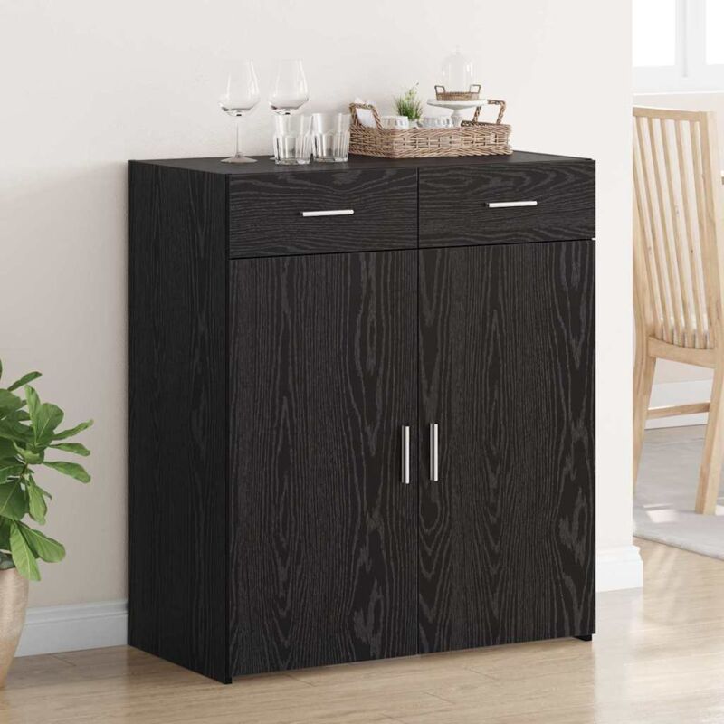 foto del prodotto vidaxl armadio da stoccaggio rovere nero 80x42.5x93.5 cm legno ingegnerizzato