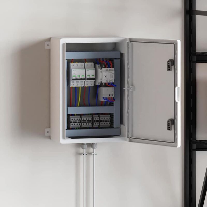 foto del prodotto vidaxl armadio di controllo impermeabile ip65 grigio 35x19,5x50 cm plastica abs