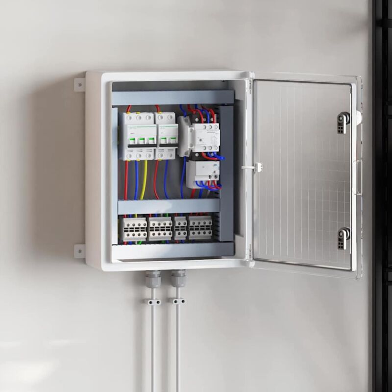 foto del prodotto vidaxl armadio di controllo ip65 impermeabile grigio 40x17,5x50 cm plastica abs