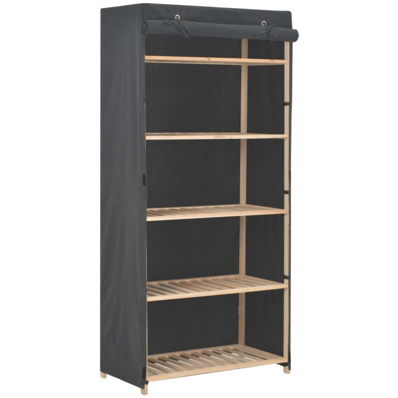 foto del prodotto vidaxl armadio grigio 79x40x170 cm in tessuto