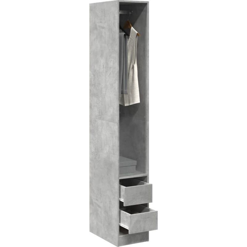 foto del prodotto vidaxl armadio grigio cemento 30x50x200 cm in legno multistrato