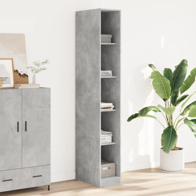 foto del prodotto vidaxl armadio grigio cemento 30x50x200 cm in legno tecnico