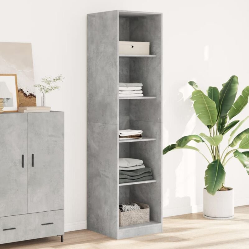 foto del prodotto vidaxl armadio grigio cemento 50x50x200 cm in legno tecnico