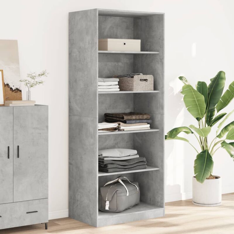 foto del prodotto vidaxl armadio grigio cemento 80x50x200 cm in legno tecnico