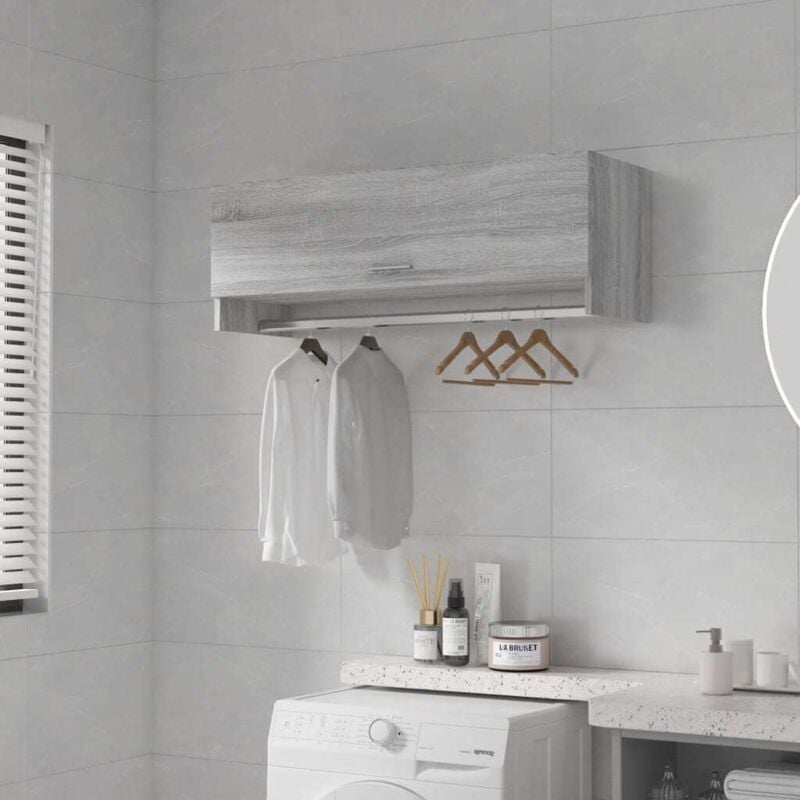 foto del prodotto vidaxl armadio grigio sonoma 100x32,5x35 cm in legno ingegnerizzato