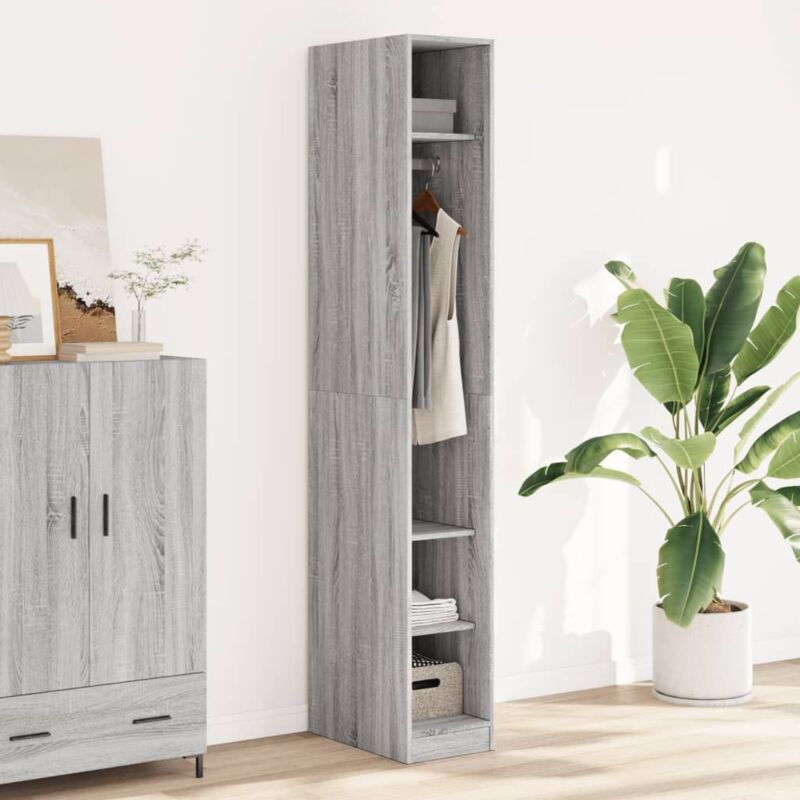 foto del prodotto vidaxl armadio grigio sonoma 30x50x200 cm in legno multistrato