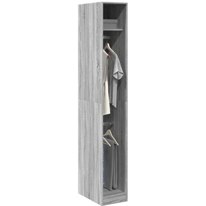 foto del prodotto vidaxl armadio grigio sonoma 30x50x200 cm in legno multistrato