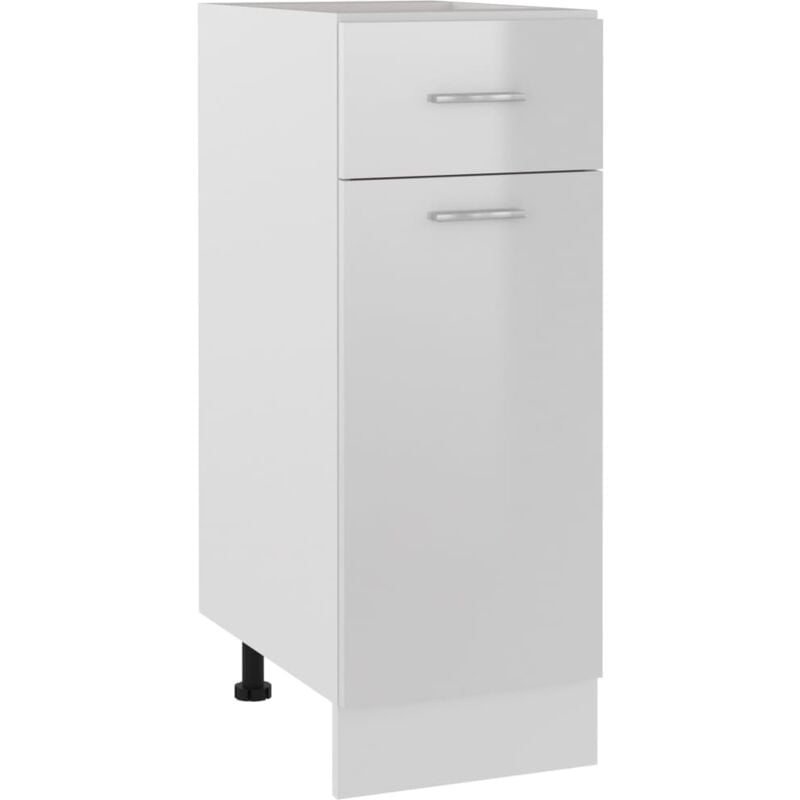foto del prodotto vidaxl armadio inferiore cassetto lyon bianco lucido 30x46x81,5