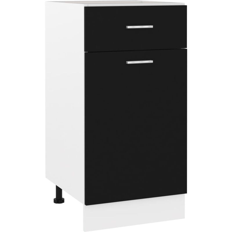 foto del prodotto vidaxl armadio inferiore cassetto nero 40x46x81,5cm legno multistrato