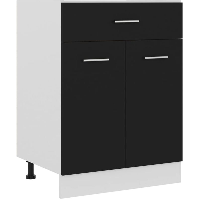 foto del prodotto vidaxl armadio inferiore con cassetto nero 60x46x81,5 cm multistrato