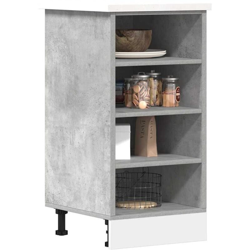 foto del prodotto vidaxl armadio inferiore riga grigio cemento 40x44,5x81,5 cm