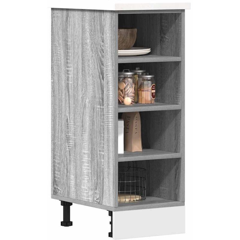 foto del prodotto vidaxl armadio inferiore riga grigio sonoma 30x44,5x81,5 cm