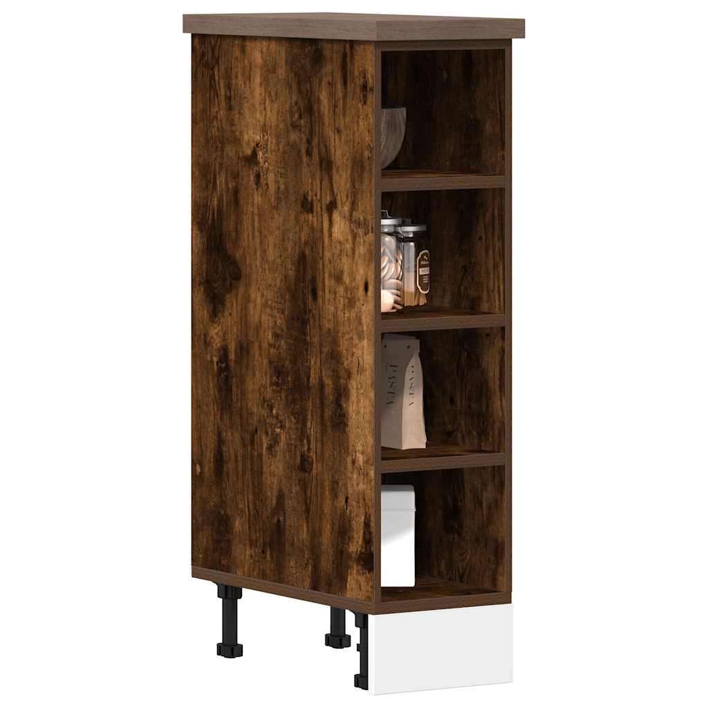 foto del prodotto vidaxl armadio inferiore “riga” rovere fumo 20x44,5x81,5 cm