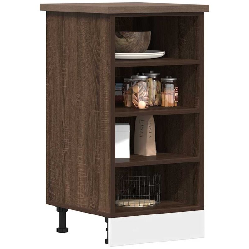 foto del prodotto vidaxl armadio inferiore riga rovere marrone 40x44,5x81,5 cm