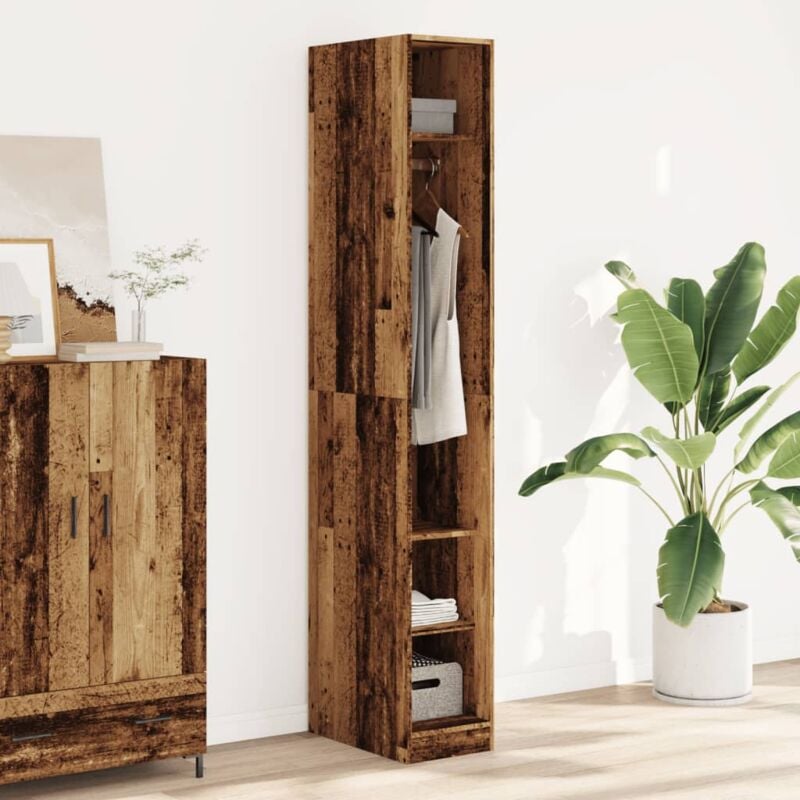 foto del prodotto vidaxl armadio legno antico 30x50x200 cm in legno multistrato