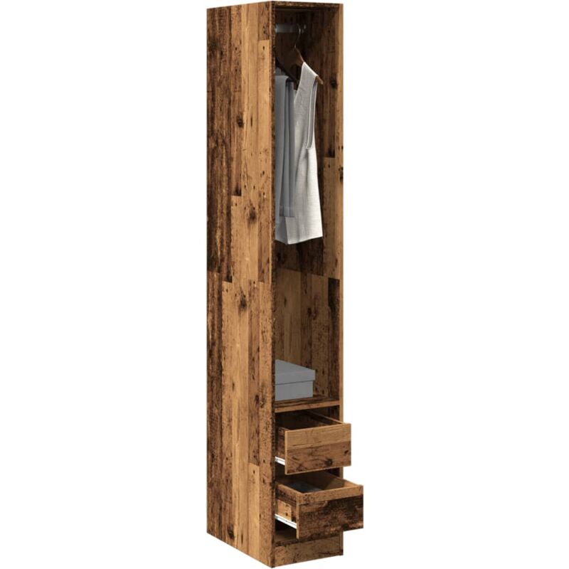 foto del prodotto vidaxl armadio legno antico 30x50x200 cm in legno multistrato