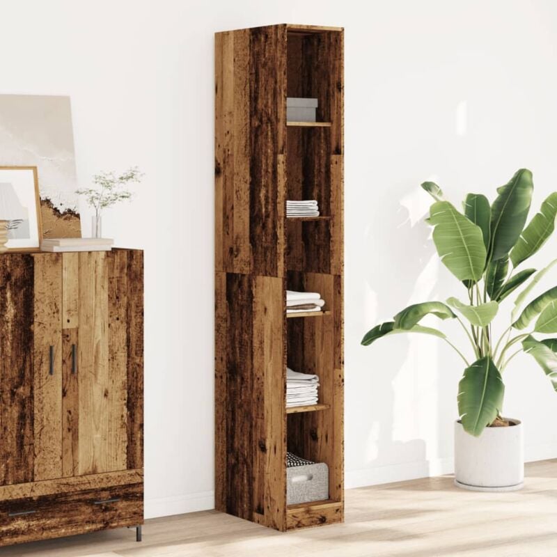 foto del prodotto vidaxl armadio legno antico 30x50x200 cm in legno tecnico