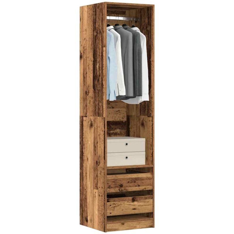 foto del prodotto vidaxl armadio legno antico 50x50x200 cm in legno multistrato