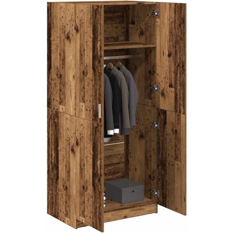 foto del prodotto vidaxl armadio legno antico 80x52x180 cm in truciolato