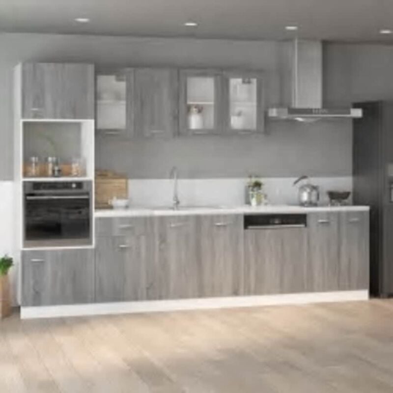 foto del prodotto vidaxl armadio microonde lyon grigio sonoma 60x57x207 cm