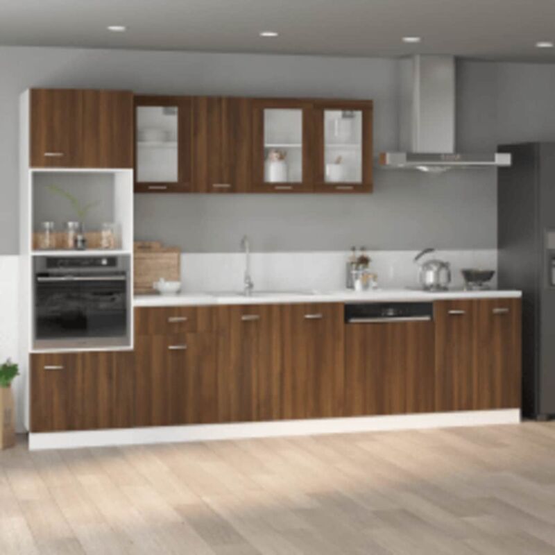 foto del prodotto vidaxl armadio microonde lyon rovere marrone 60x57x207 cm