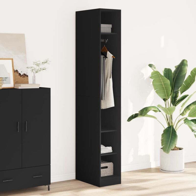foto del prodotto vidaxl armadio nero 30x50x200 cm in legno multistrato