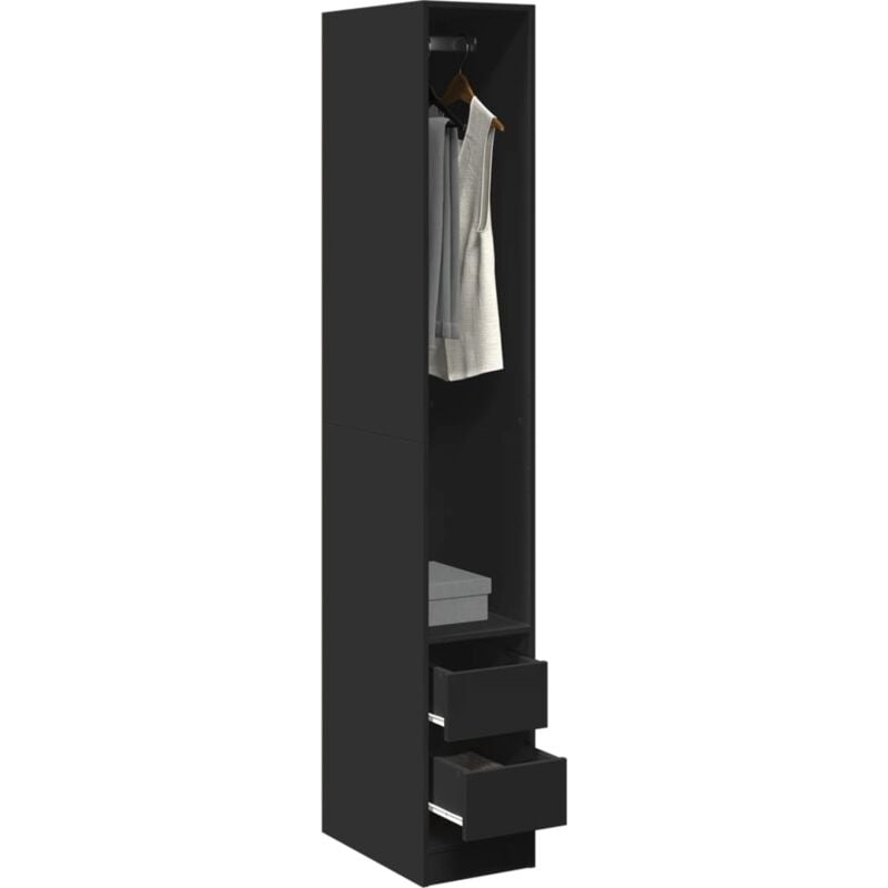 foto del prodotto vidaxl armadio nero 30x50x200 cm in legno multistrato
