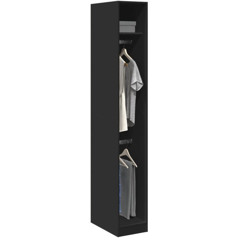 foto del prodotto vidaxl armadio nero 30x50x200 cm in legno multistrato