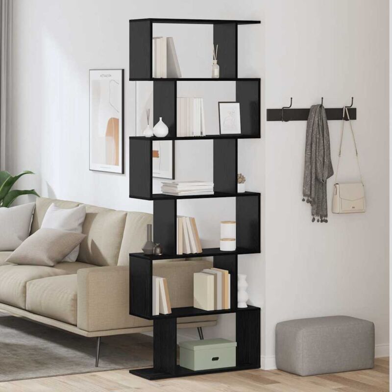 foto del prodotto vidaxl armadio per libri in rovere nero 70 x 24 x 193,5 cm, legno ingegnerizzato