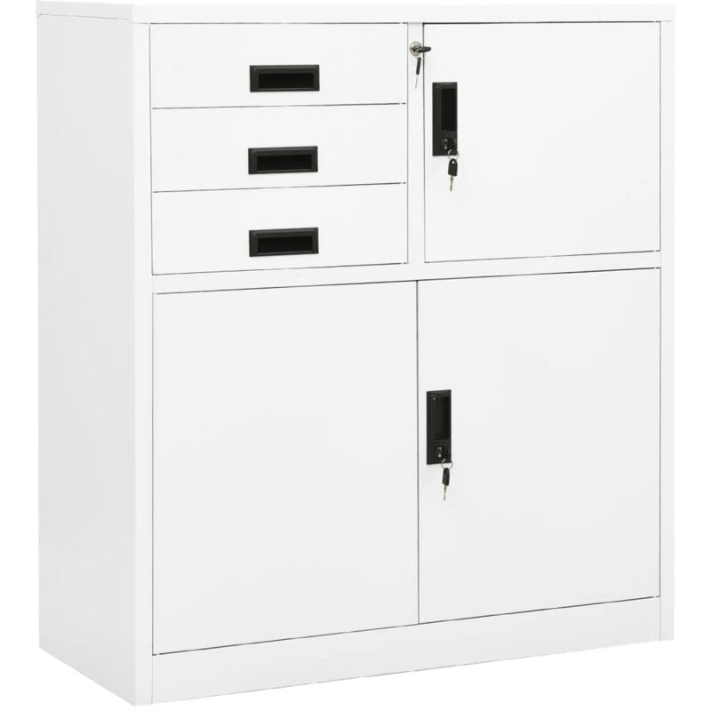 immagine 0 del prodotto vidaxl armadio per ufficio bianco 90x40x102 cm in acciaio